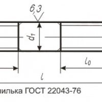 Шпилька M8x95 ГОСТ 22043-76 купить по низкой цене от производителя